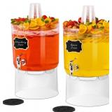 2 Gallon Drink Dispensers for Parties (2-Pack)