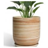 Ceramic 12-Inch Plant Pots with Drainage Hole