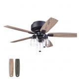 Prominence Home Magonia 52-in Matte Black Fan