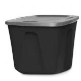 8 ct Homz 6618BKTS.08 18-Gal Storage Bin w/Lid