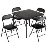 VINGLI 5-Piece Padded Folding Table&Chairs Set