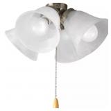 Brushed Nickel 4-Light Ceiling Fan Light Kit