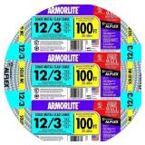 12/3 x 100 ft Solid CU MC Armorlite Cable