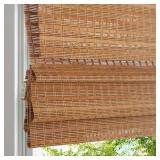 Tiger Wood Cordless Bamboo Roman Shades 35x48
