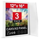 3 Pack Canvas Boards for Painting 12x16