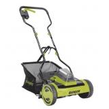 Sun Joe 24V Cordless Reel Lawn Mower, 15" bag