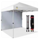 CenterLOK 8x8 Pop Up Canopy with Wall White