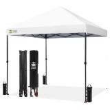 CROWN SHADES 8x8 Pop Up Canopy, White