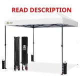 CROWN SHADES 10x10 Pop Up Canopy, White with bag