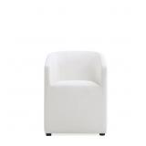 Anna Modern Cream Faux Leather Armchair