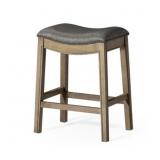 Maven Lane Adrien Saddle Stool, Oak/Gray