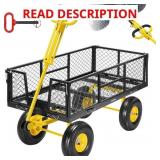 VIVOHOME Steel Garden Cart 900 LBS Wagon