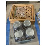 Game board, canning jars