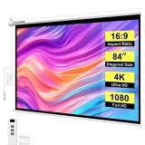 VIVOHOME 84" Motorized Projector Screen