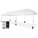 CROWN SHADES 10x30 Pop Up Canopy Tent, White