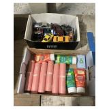 Toy cars, skin care products