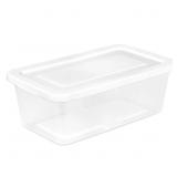 3ct Sterilite 6 qt Clear Storage Box Stackable