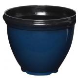 Heritage 12-in. Round Planter, Monaco Blue