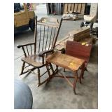 Rocking chair, table, desk
