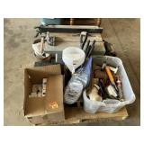 Craftsman table saw, light bulbs, tools, hardware