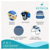 Ostrich 3n1 Light Beach Lounge Chair Blue
