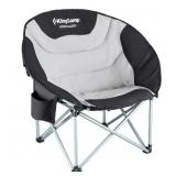 KingCamp Folding Saucer Chair, Black/Grey