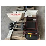 Chairs, spreader, fire place mantel