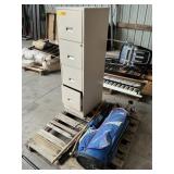 File cabinet, golf clubs, weeded