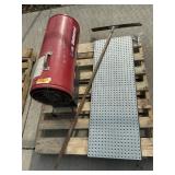 Universal Heater, metal peg board