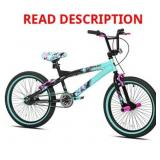 Kent Tempest BMX Bike 20", Black/Aqua, Unisex