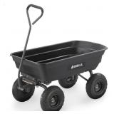 Gorilla Carts 600 lb Poly Dump Cart, 4 Cu Ft