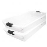 Homz 60-Quart Underbed Storage Bins (2) (1 Cracked