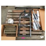 Heat registers, paint tools, misc