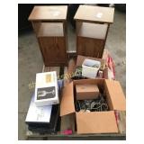 Cabinets, glassware & misc