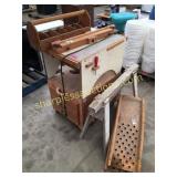 Car ramps, work cabinet & misc