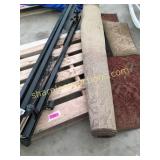 Metal bed frame & rug