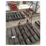 Metal cart & misc
