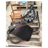 Kids rocker, shop vac, misc