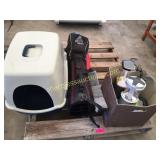 Golf bag, lanterns, misc