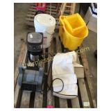 Commercial mop bucket, misc