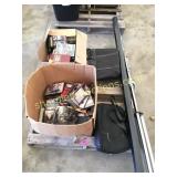 Projector screen, dvd/vhs, misc