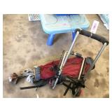 Golf bag & clubs, rack