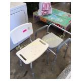 Shower chair, portable toilet chair