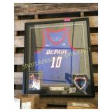 Framed DePaul sports jersey