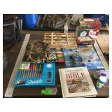 Clock, markers, misc