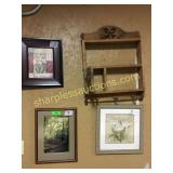 Pictures, /wood shelf/rack