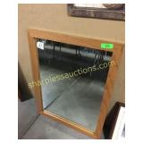 Oak framed mirror