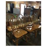 Oak kitchen chairs(6)