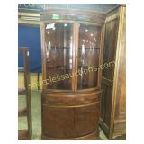 Corner china cabinet