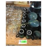 Dish set,  various glasses